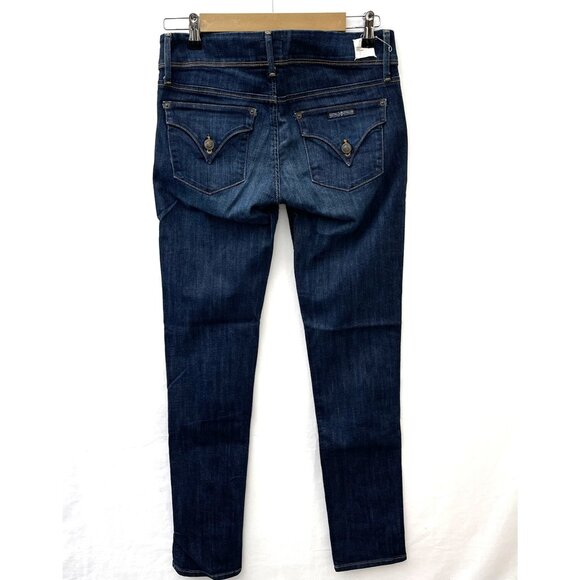 Hudson Collin Skinny Jeans Flap Pocket Dark Wash Denim Low Rise Womens 27 - Picture 1 of 15